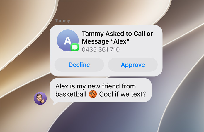Screen displaying Communication Limits feature.