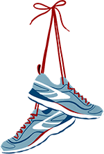 Los tenis de William colgados por las agujetas