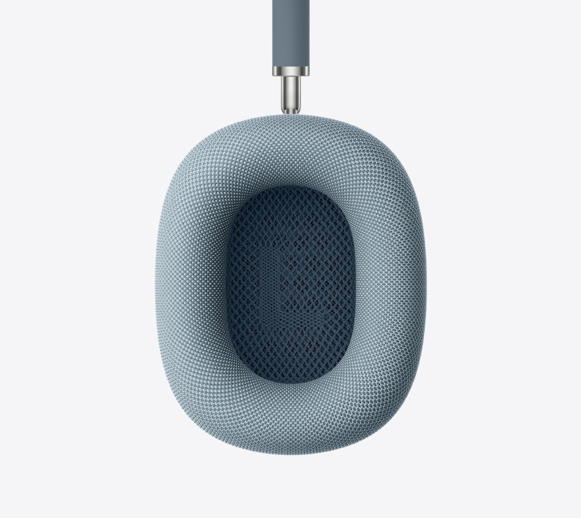 Casque AirPods Max 2, couleur bleue, détail de l’intérieur du coussinet