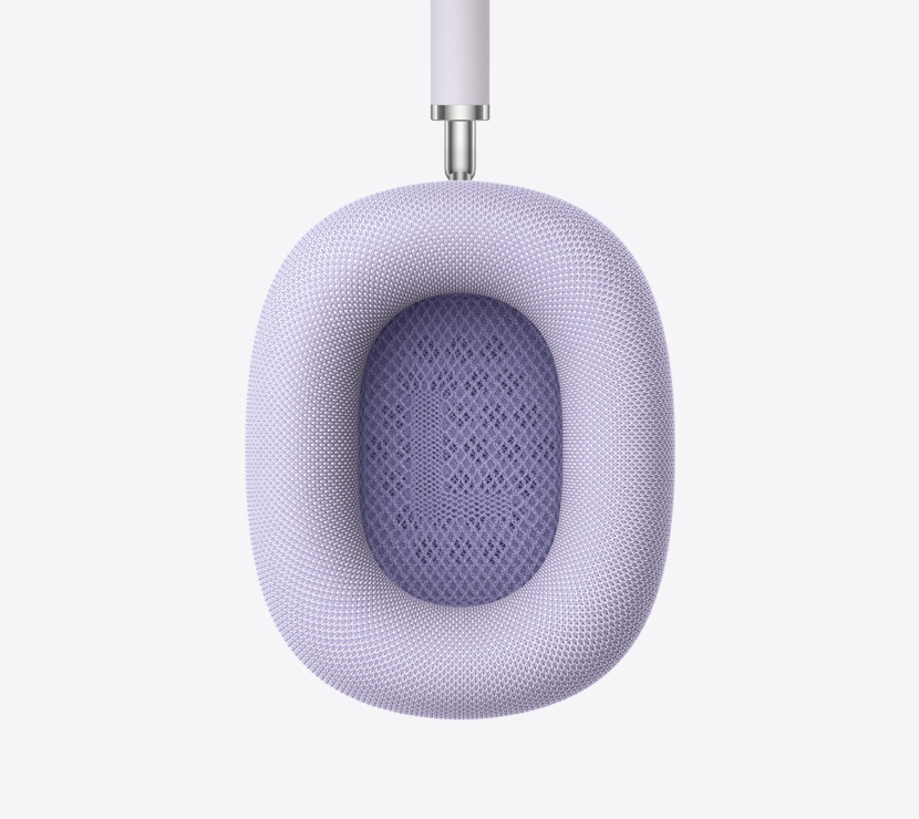 Casque AirPods Max 2, couleur mauve, détail de l’intérieur du coussinet
