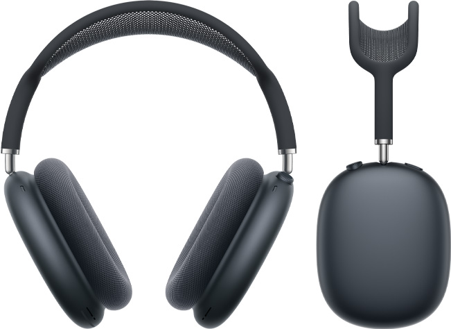 AirPods Max 2, vues avant et latérale, minuit