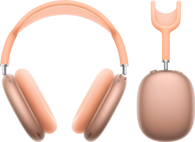 AirPods Max 2, vues avant et latérale, orange