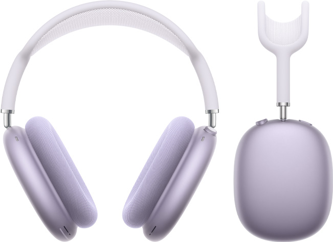 AirPods Max 2, vues avant et latérale, violet