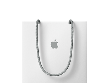 Un sac avec le logo Apple centré à l’avant