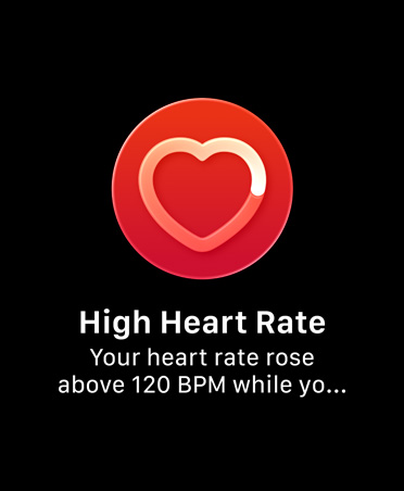 ECG app, red heart, prompt to hold finger on Digital Crown to begin ECG reading