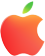 紅色和綠色調的 Apple 標誌