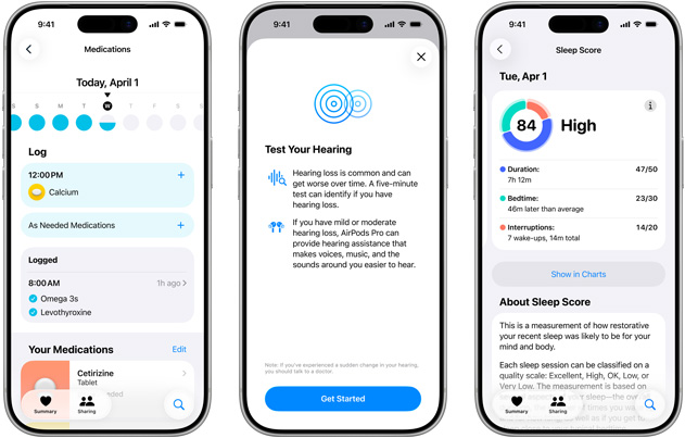 ヘルスケアアプリが表示されているiPhone