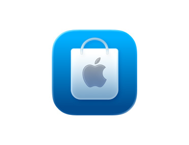 تطبيق Apple Store‏، أيقونة حقيبة التسوق، لون أزرق