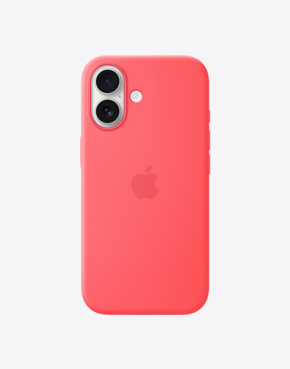 iPhone 17, vỏ ngoài mặt sau kèm ốp lưng silicon màu vàng, hệ thống camera Fusion ở góc trên cùng bên trái, logo Apple ở giữa