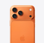 iPhone 17 Pro, vỏ ngoài mặt sau, màu cam vũ trụ, hệ thống camera Pro Fusion ở phần nhô lên phía trên cùng