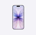 iPhone 17, önden dış görünüm, Lavanta rengi, üst kısmın ortasında yer alan Dynamic Island