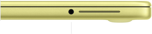 MacBook Neo 13-inch with A18 Pro, closed, right side, showing 3.5 mm headphone jack